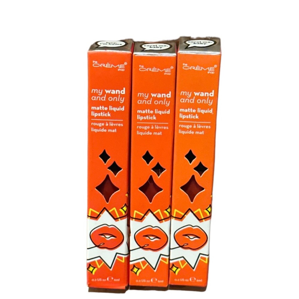 The Crème Shop Coral Me , Lucy I’m Home Matte Lipstick lot of 3 NEW